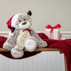 Large Giving Bear In Santa Hat Stuffed Animal, 16" -Hallmark Sales Store Large Giving Bear in Santa Hat Stuffed Animal 5004770063 03