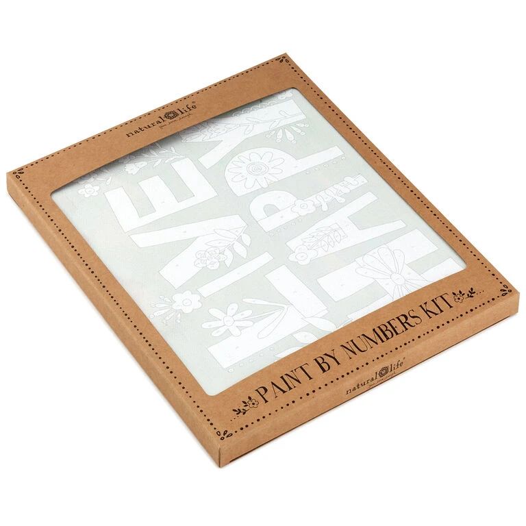 Natural Life Live Happy Paint By Number Wrapped Canvas Kit, 12x10 1 Natural Life Live Happy Paint By Number Wrapped Canvas Kit, 12x10