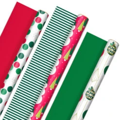 Hallmark Mod Holiday 3-Pack Reversible Wrapping Paper Assortment, 120 Sq. Ft.