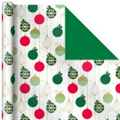 Hallmark Mod Holiday 3-Pack Reversible Wrapping Paper Assortment, 120 Sq. Ft. -Hallmark Sales Store Mod Holiday Assorted Reversible Wrapping Paper 5JXW1072 06