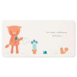 Hallmark MopTops Highland Cow Stuffed Animal With You Make A Difference Board Book -Hallmark Sales Store MopTops Plush Cow Stuffed Animal Board Book 1KID1537 06