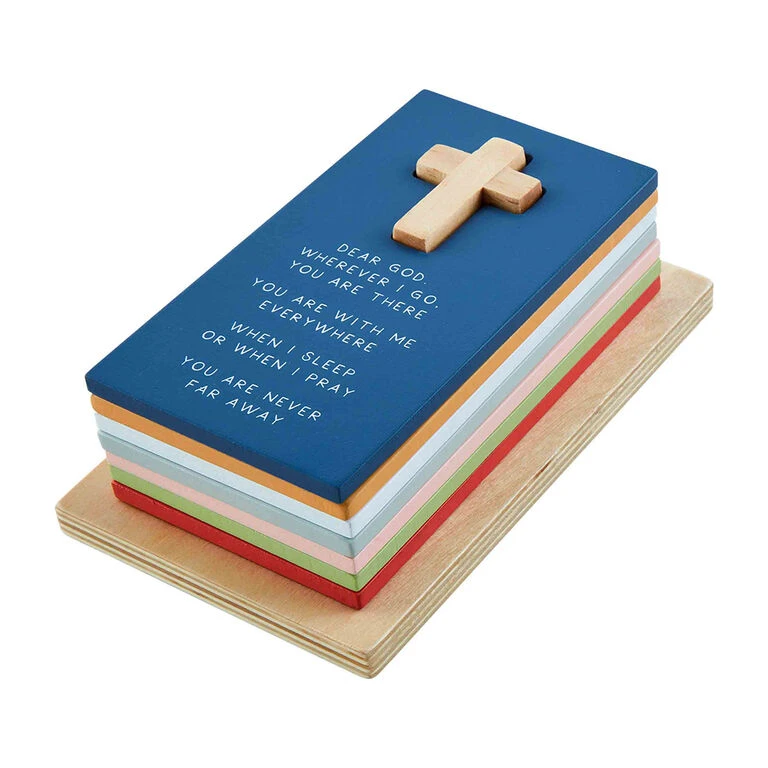Mud Pie Children's Prayer Puzzle Stacker, Set Of 8 1 Mud Pie Children's Prayer Puzzle Stacker, Set Of 8