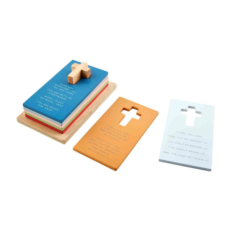 Mud Pie Children's Prayer Puzzle Stacker, Set Of 8 2 Mud Pie Children's Prayer Puzzle Stacker, Set Of 8 - Image 2