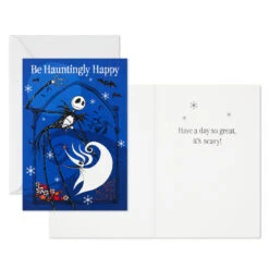 Hallmark Disney Tim Burton's The Nightmare Before Christmas Hauntingly Happy Boxed Cards, Pack Of 16 -Hallmark Sales Store Nightmare Before Christmas Holiday Boxed Cards 5STZ1165 03