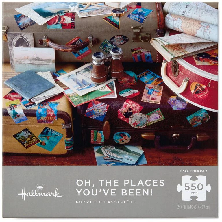 Hallmark Oh, The Places You’ve Been! Travel Themed 550-Piece Puzzle 1 Hallmark Oh, The Places You’ve Been! Travel Themed 550-Piece Puzzle