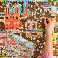 Eeboo Paris In A Day 1000-Piece Jigsaw Puzzle -Hallmark Sales Store Paris in a Day 1000Piece Jigsaw Puzzle PZTPD2 04