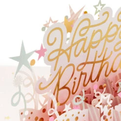 Hallmark Here's To A Happy Year Ahead 3D Pop-Up Birthday Card -Hallmark Sales Store Party Decorations 3D PopUp Birthday Card 1299LAD2899 04