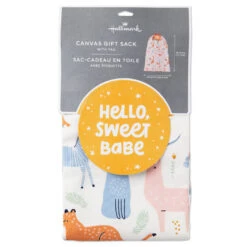Hallmark 28" Pastel Animals Large Fabric Gift Bag With Tag -Hallmark Sales Store Pastel Animals Fabric Gift Sack With Tag 1499EGB7167 07