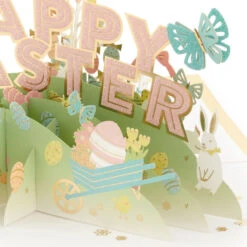 Hallmark Happy Surprises 3D Pop-Up Easter Card -Hallmark Sales Store Pastel Eggs 3D PopUp Easter Card 1299IRC7072 04
