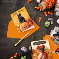 Hallmark Pet Puns Boxed Halloween Cards Assortment, Pack Of 48 -Hallmark Sales Store Pet Puns Boxed Halloween Cards Assortment 5ELT1013 06