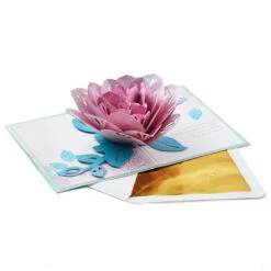 Hallmark The Special Place You Will Always Hold In My Heart Love Card -Hallmark Sales Store Pink Lotus Flower 3D PopUp Love Card for Her 1299LAD2887 03