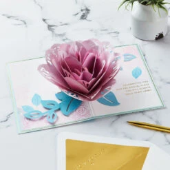 Hallmark The Special Place You Will Always Hold In My Heart Love Card -Hallmark Sales Store Pink Lotus Flower 3D PopUp Love Card for Her 1299LAD2887 07