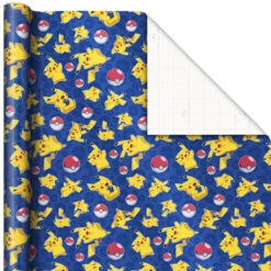 Hallmark Assorted Pokémon Wrapping Paper 3-Pack, 60 Sq. Ft. -Hallmark Sales Store Pokmon Wrapping Paper for Kids Birthdays 5EWR2645 04