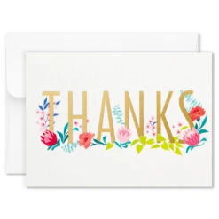 Hallmark Pretty Floral Assorted Blank Thank-You Notes, Box Of 24 -Hallmark Sales Store Pretty Floral Assorted Blank ThankYou Notes in Box 1499TYN2424 03
