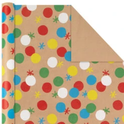 Hallmark Primary Birthday 3-Pack Kraft Wrapping Paper, 105 Sq. Ft. Total 9 Hallmark Primary Birthday 3-Pack Kraft Wrapping Paper, 105 Sq. Ft. Total -Hallmark Sales Store Primary Birthday 3Pack Kraft Wrapping Paper 5EWR6409 04