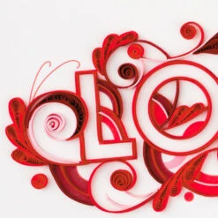 Hallmark With All My Heart Quilled Paper Handmade Love Card -Hallmark Sales Store Red Letters Quilled Paper Handmade Romantic Love Card 1299LAD2811 04