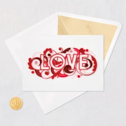 Hallmark With All My Heart Quilled Paper Handmade Love Card -Hallmark Sales Store Red Letters Quilled Paper Handmade Romantic Love Card 1299LAD2811 05