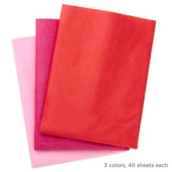 Hallmark Red/Fuchsia/Pink 3-Pack Bulk Tissue Paper, 120 Sheets -Hallmark Sales Store RedFuchsiaPink 3Pack Bulk Tissue Paper 5TIS1145 03