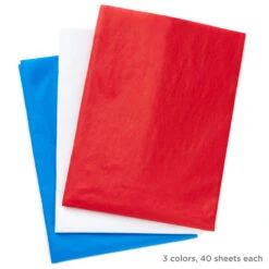 Hallmark Red/White/Blue 3-Pack Bulk Tissue Paper, 120 Sheets -Hallmark Sales Store RedWhiteBlue 3Pack Bulk Tissue Paper 5TIS1140 04