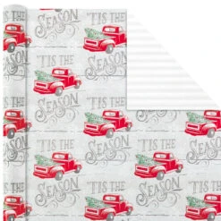 Hallmark Rustic Winter 3-Pack Reversible Metallic Christmas Wrapping Paper, 120 Sq. Ft. 9 Hallmark Rustic Winter 3-Pack Reversible Metallic Christmas Wrapping Paper, 120 Sq. Ft. -Hallmark Sales Store Rustic Winter Reversible Christmas Wrapping Paper 5JXW1034 04