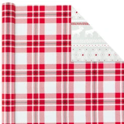 Hallmark Rustic Winter 3-Pack Reversible Metallic Christmas Wrapping Paper, 120 Sq. Ft. 10 Hallmark Rustic Winter 3-Pack Reversible Metallic Christmas Wrapping Paper, 120 Sq. Ft. -Hallmark Sales Store Rustic Winter Reversible Christmas Wrapping Paper 5JXW1034 05