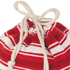 Hallmark 10" And 20" Santa And Stripes 2-Pack Fabric Christmas Gift Bags -Hallmark Sales Store Santa and Stripes Medium and XL Fabric Gift Bags XGB4902 06
