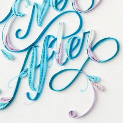 Hallmark Happily Ever After Quilled Paper Handmade Wedding Card -Hallmark Sales Store Script Letters Quilled Paper Handmade Wedding Card 1299LAD9615 04