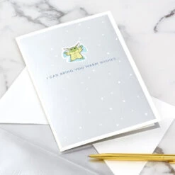 Hallmark Star Wars: The Mandalorian™ Grogu™ Warm Wishes 3D Pop-Up Holiday Card -Hallmark Sales Store Star Wars The Mandalorian Grogu 3D PopUp Holiday Card 1499XXH9985 07