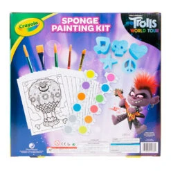 Crayola® Trolls Washable Sponge Painting Kit, 35+ Pieces -Hallmark Sales Store Trolls Washable Sponge Paint Kit 11CRA2048 03