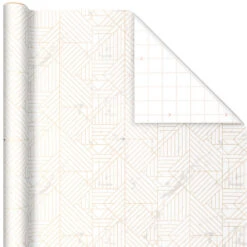 Hallmark Upscale Neutrals 3-Pack Wrapping Paper, 85 Sq. Ft. Total -Hallmark Sales Store Upscale Neutrals 2 Standard 1 Foil 3Pack Gift Wrap 5EWR6417 04