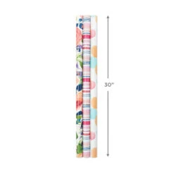 Hallmark Watercolor Tones 3-Pack Reversible Wrapping Paper, 75 Sq. Ft. Total 8 Hallmark Watercolor Tones 3-Pack Reversible Wrapping Paper, 75 Sq. Ft. Total -Hallmark Sales Store Watercolor Tones 3Pack Reversible Wrapping Paper 5EWR6405 03