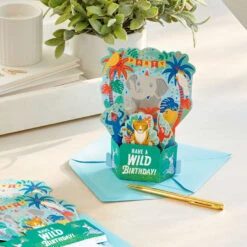 Hallmark Wild Animal Party Boxed Pop-Up Birthday Cards, Pack Of 8 -Hallmark Sales Store Wild Animal Party PopUp Boxed Birthday Cards 5STZ1174 07