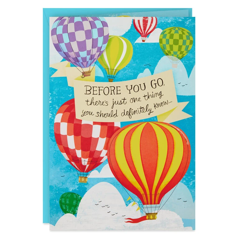 Hallmark 16" Hot Air Balloons Pop-Up Jumbo Goodbye Card 1 Hallmark 16" Hot Air Balloons Pop-Up Jumbo Goodbye Card