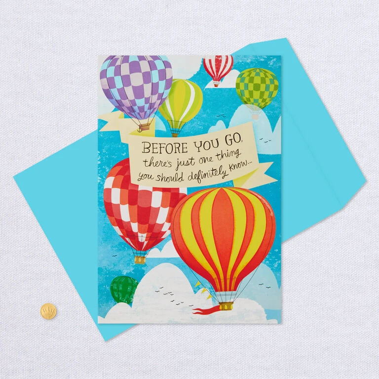 Hallmark 16" Hot Air Balloons Pop-Up Jumbo Goodbye Card 6 Hallmark 16" Hot Air Balloons Pop-Up Jumbo Goodbye Card - Image 6